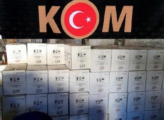 Muğla’da 7 bin 880 şişe sahte içki ele geçirildi