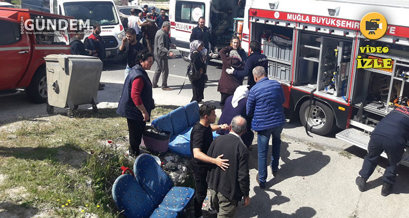 Minibüs kamyona çarptı