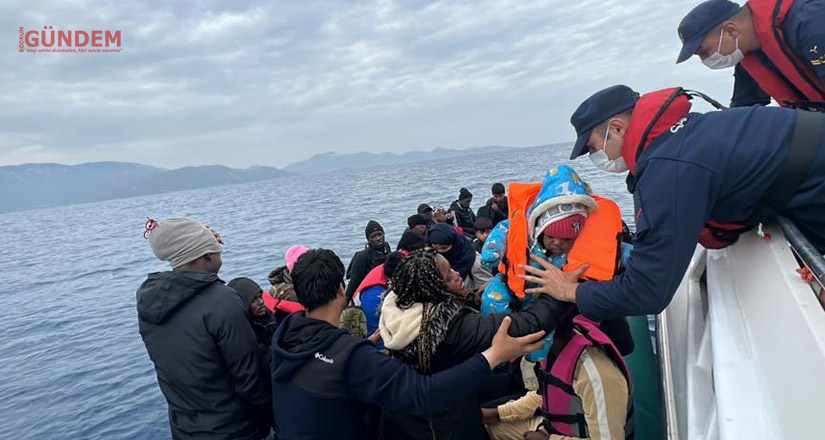 Bodrum’da 30 düzensiz göçmen kurtarıldı