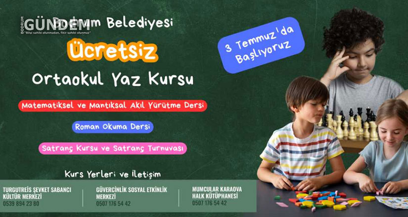 Belediyeden Yaz Tatilinde Çocuklara Eğitici ve Eğlenceli Kurslar