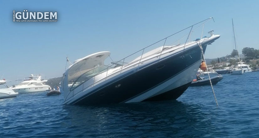 Arızalanan motor yatın bir bölümü battı
