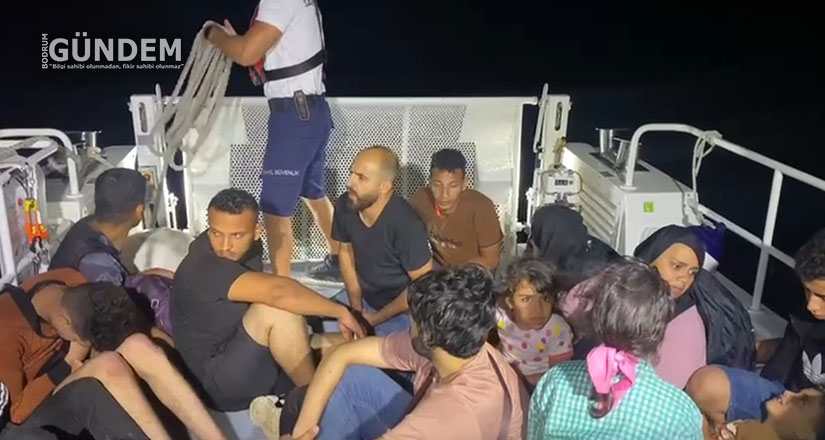 Bodrum açıklarında 22 düzensiz göçmen kurtarıldı