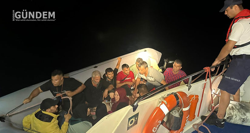 Bodrum açıklarında 12 göçmen yakalandı