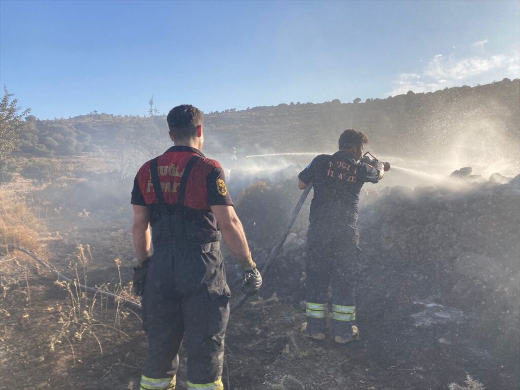 Bodrum’da makilik alanda çıkan yangın söndürüldü