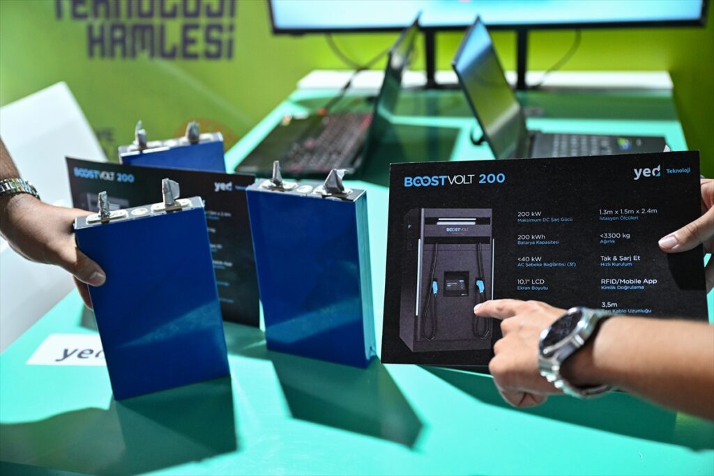 Genç girişimciler, geliştirdikleri elektrikli araç şarj istasyonu ile TEKNOFEST İzmir'de