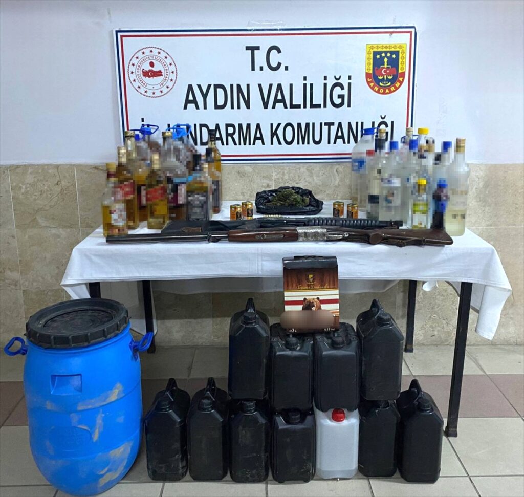 Aydın'da sahte içki imal ettiği öne sürülen şüpheli yakalandı