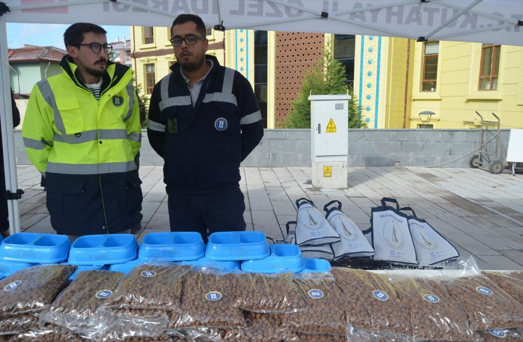 Kütahya’da sahipsiz hayvanlar için mama dağıtıldı
