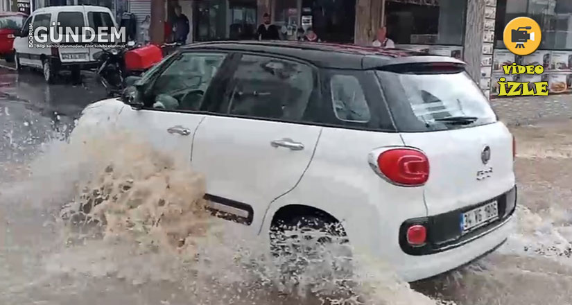Bodrum yağmura teslim oldu