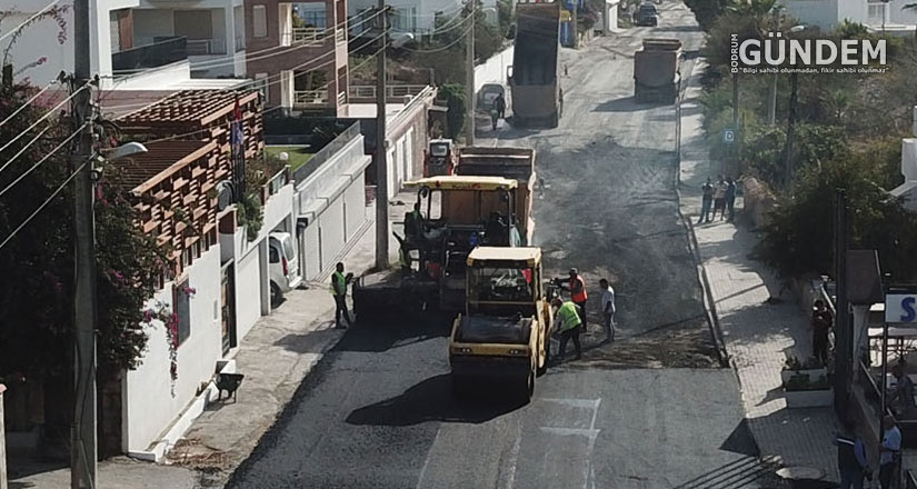 Büyükşehir, Bodrum’da 14 Bin Metre Sıcak Asfalt Yaptı