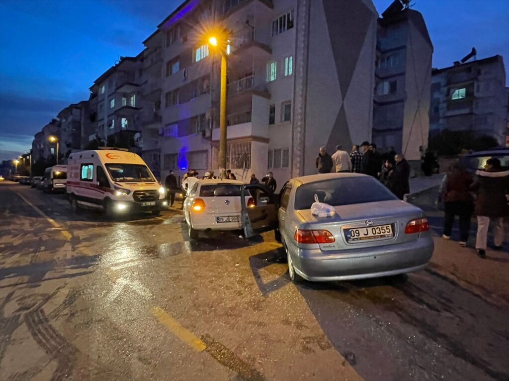 Aydın'da iki otomobilin çarpıştığı kazada 2 kişi yaralandı