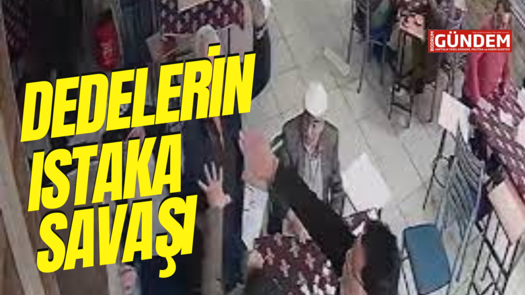 Dedelerin kıraathanedeki kavgası güvenlik kameralarına yansıdı