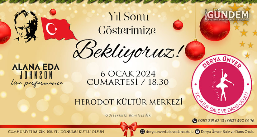 Derya Ünver Bale Dans Okulu Yıl Sonu Gösterisi 6 Ocak’ta