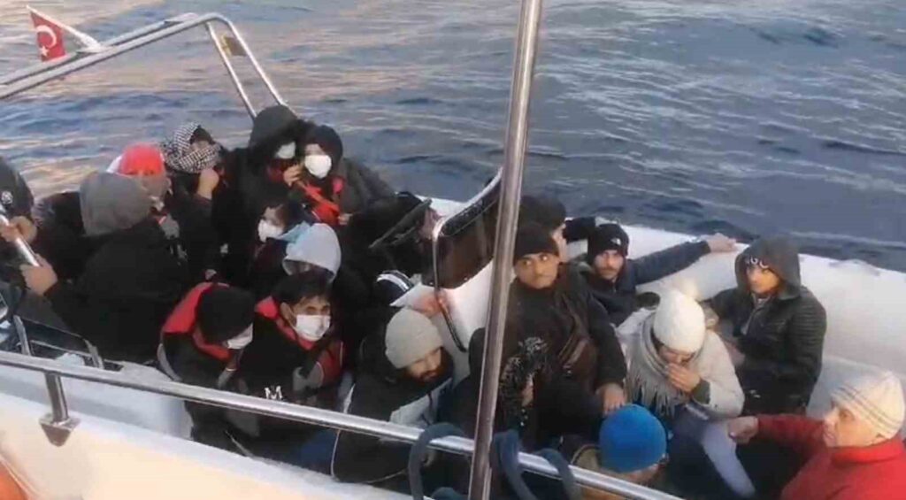 Bodrum’da 57 düzensiz göçmen yakalandı