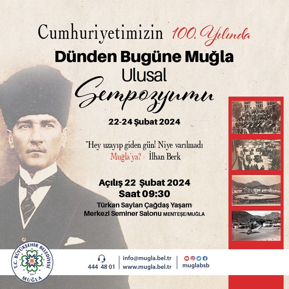 Büyükşehir Cumhuriyet’in 100.Yılı’nda Muğla Sempozyumu düzenliyor