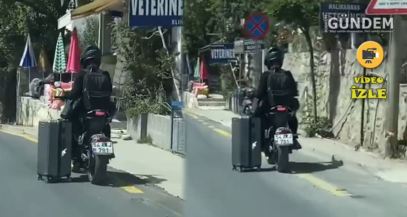Bodrum trafiğinde ilginç görüntü