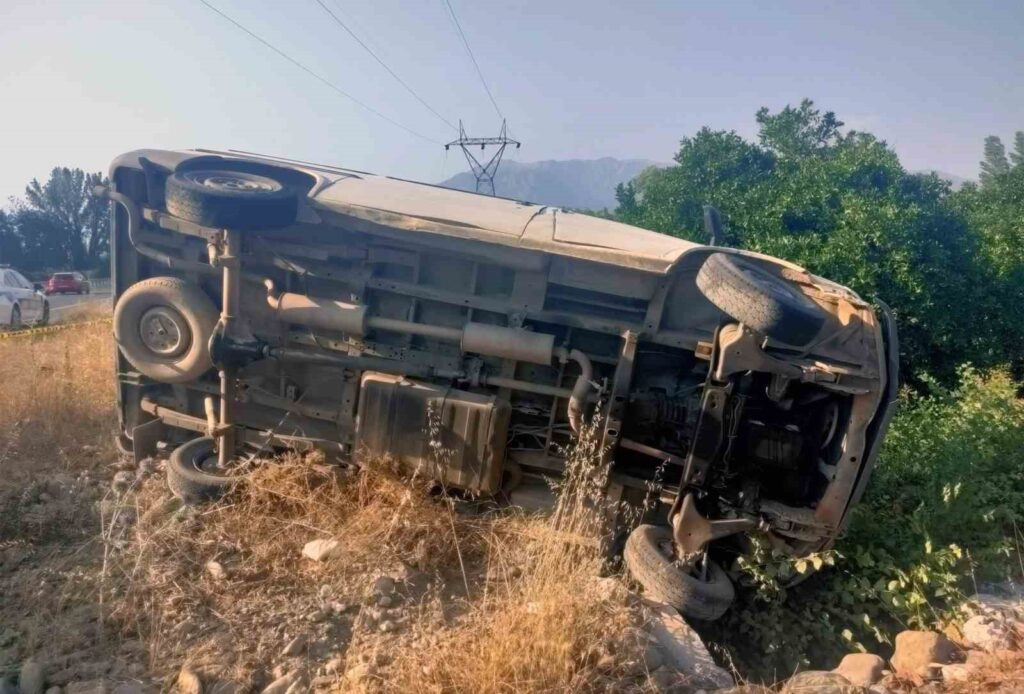 Araç takla attı 1 kişi öldü