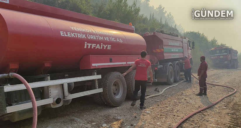Bodrum Pınarlıbelen Orman Yangınının Söndürülmesine Yeniköy Kemerköy Enerji’den Destek