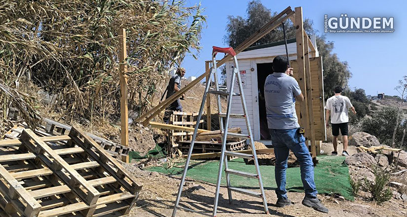 Turgutreis’te ki kaçak yapı kaldırıldı