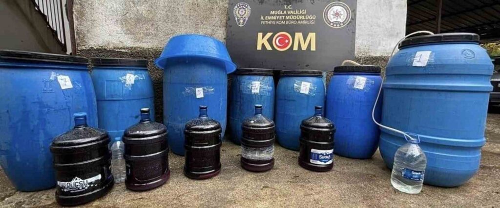 Yılbaşı öncesi 1 ton kaçak alkol ele geçirildi