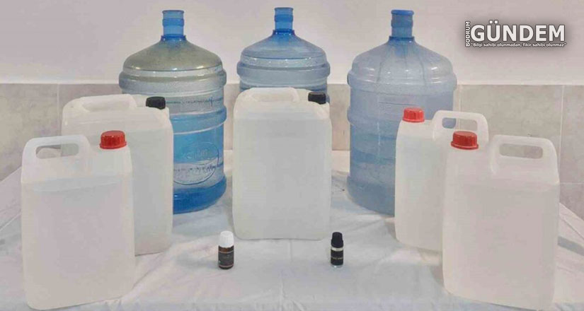 65 litre sahte rakı ele geçirildi