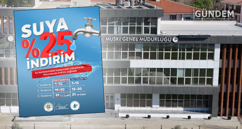 Suya Yüzde 25 İndi̇ri̇m