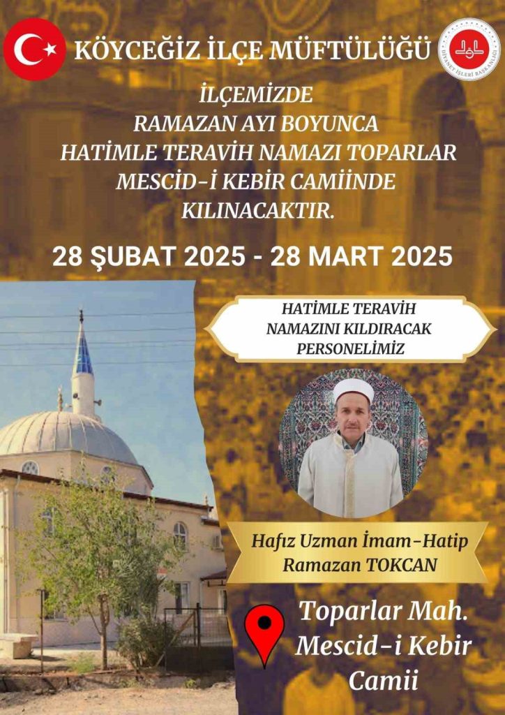 Köyceği̇zde Hati̇mle Teravi̇h Namazı Kılınacak