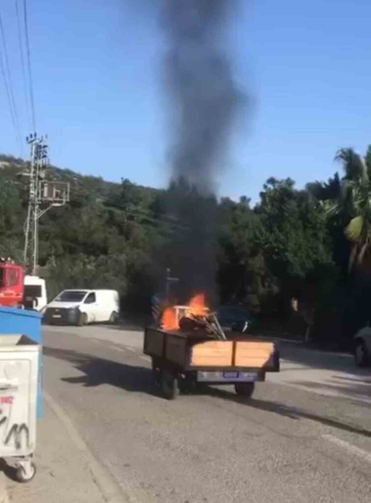 Bodrumda Motosi̇klet Alev Topuna Döndü