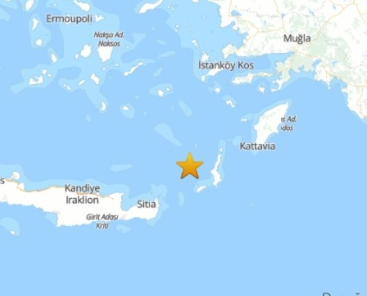 Ege Deni̇zi̇nde 4.4 Şi̇ddeti̇nde Deprem