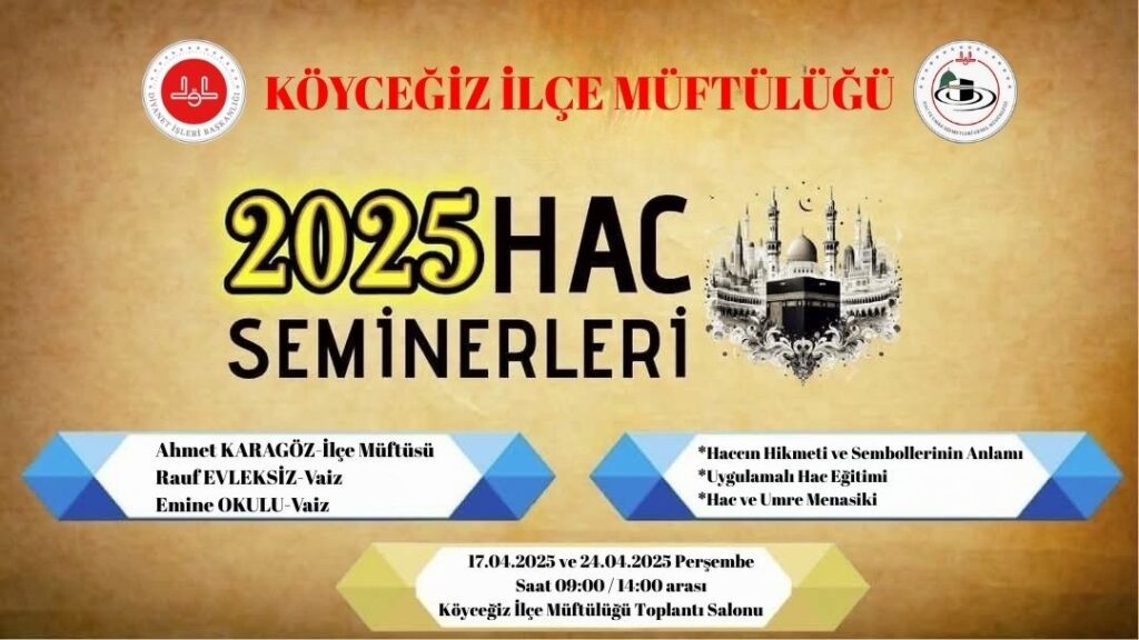 Köyceği̇zli̇ Hacı Adaylarına Eği̇ti̇m Semi̇neri̇ Veri̇lecek