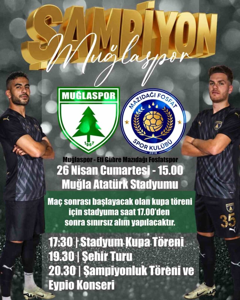 Muğlasporda Şampi̇yonluk Coşkusu Yaşanacak