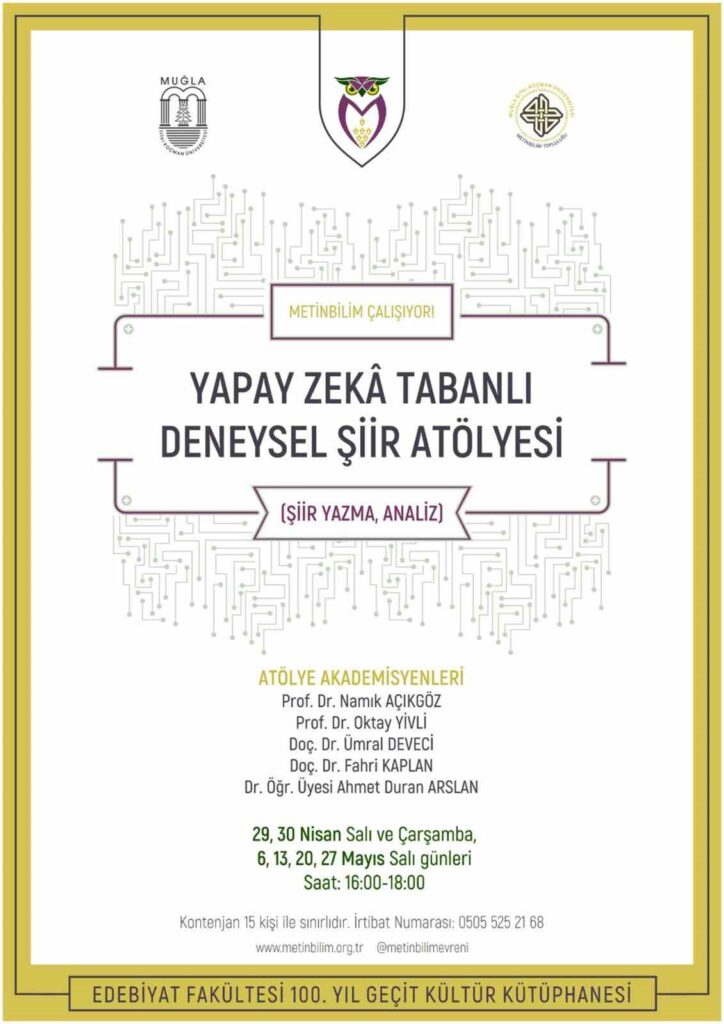 Yapay Zeka Tabanlı Şi̇i̇r Atölyesi̇ Başlıyor