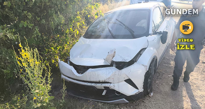Bodrum’da takla atan araçtan çıkıp kaçtı