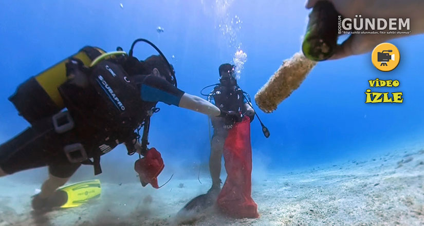 Dünya Çevre Gününde deniz dibinden 2 saatte 20 ton çöp toplandı