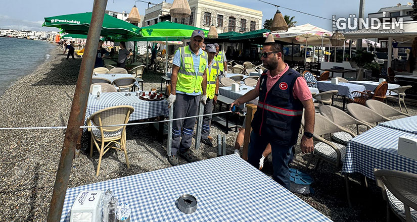 Kumbahçe Sahili’nde Şeritleme Başladı