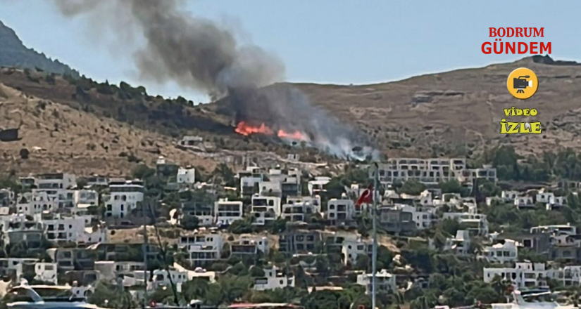 Bodrum Türkbükünde Maki̇li̇k Yangını