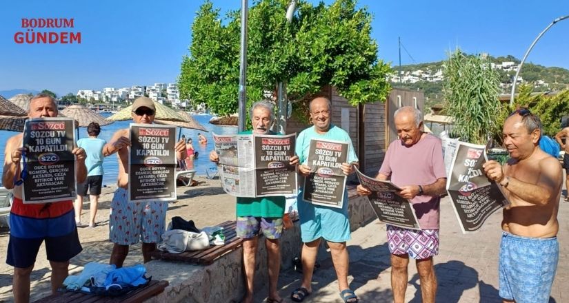Bitez Sahilinde Sözcü TV’ye Destek