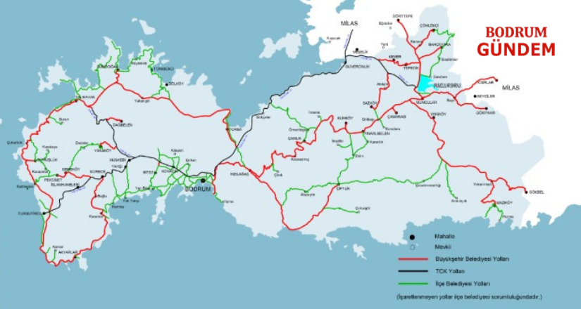 Bodrum Gümüşlük’te 10 Günlük Yol Çalışması