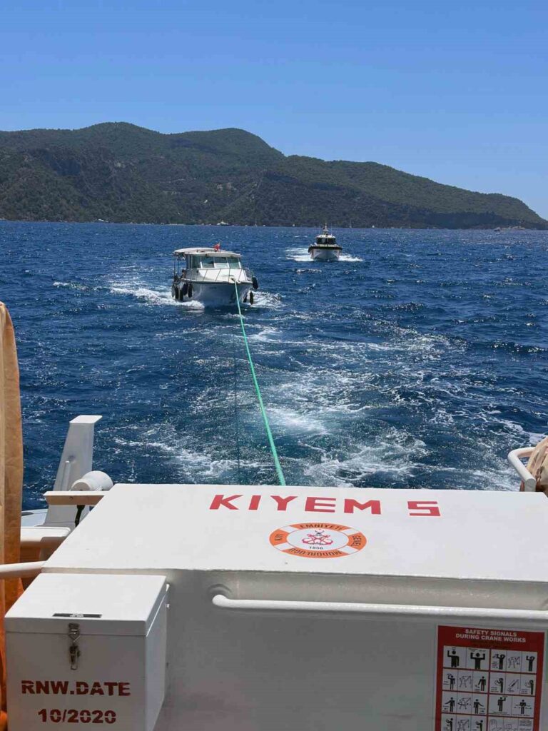 Fethi̇yede Arızalanan Ve Sürükleni̇n Tekne Kurtarıldı