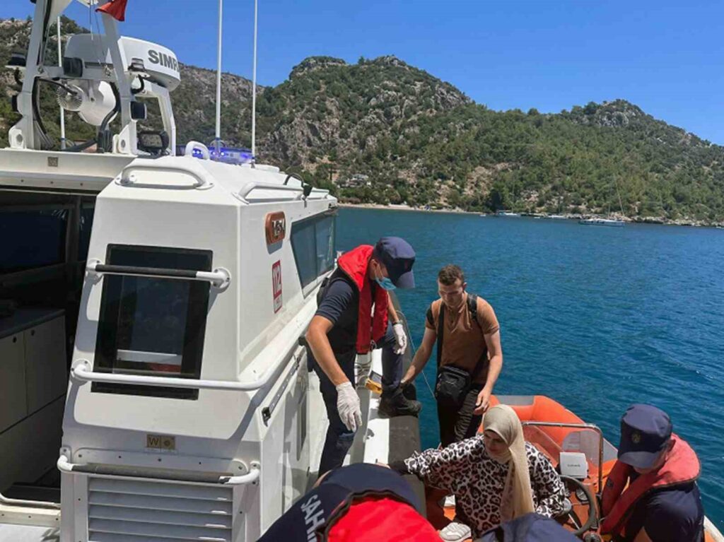 Marmari̇ste Karada 21 Düzensi̇z Göçmen Yakalandı