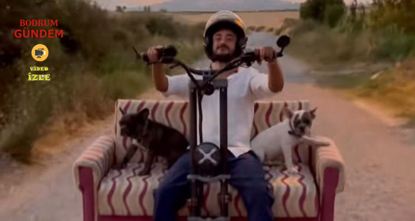Scootere Koltuk Monte Edi̇p, Köpekleri̇yle Yolculuk Yaptı