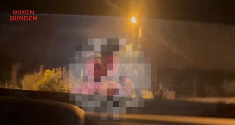 Bodrum’da trafikte korku dolu anlar