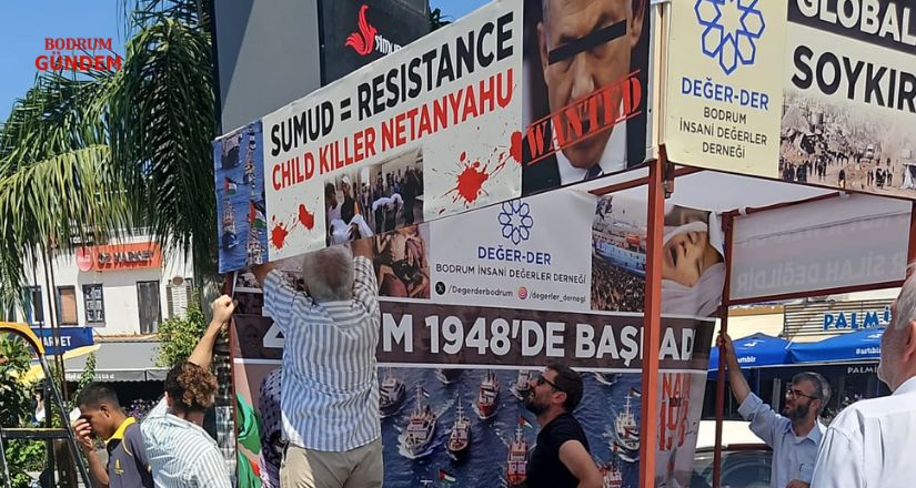Bodrum İnsani Değerler Derneği’nden Gazze ve Sumud Filosuna Destek Standı