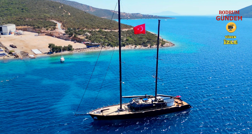 Bodrum’da 978 milyon liralık dev yelkenli suya indirildi