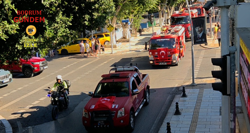 Bodrum’da İtfaiye Haftası Kortejle Kutlandı