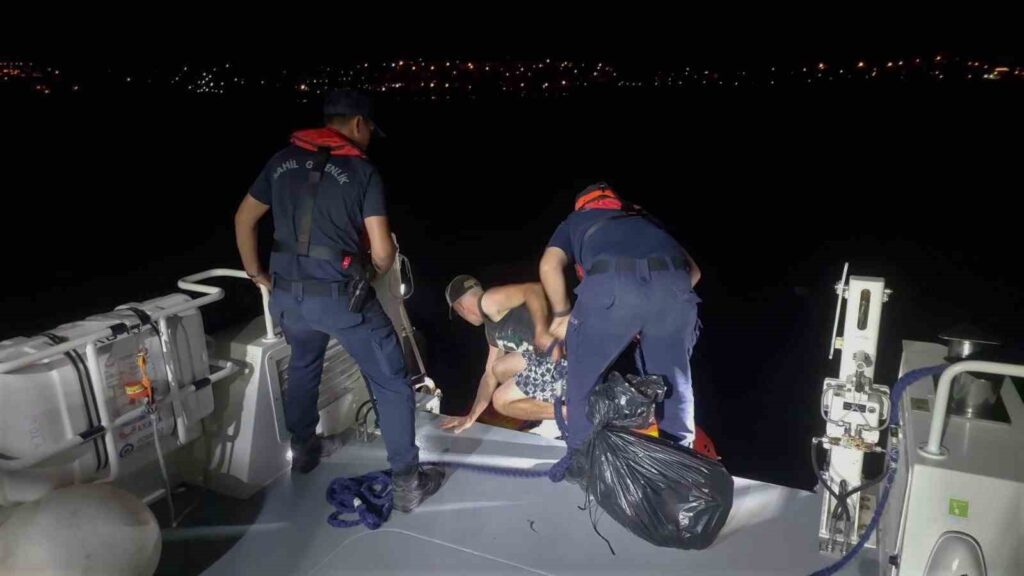 Bodrum açıklarında 1 düzensiz göçmen yakalandı