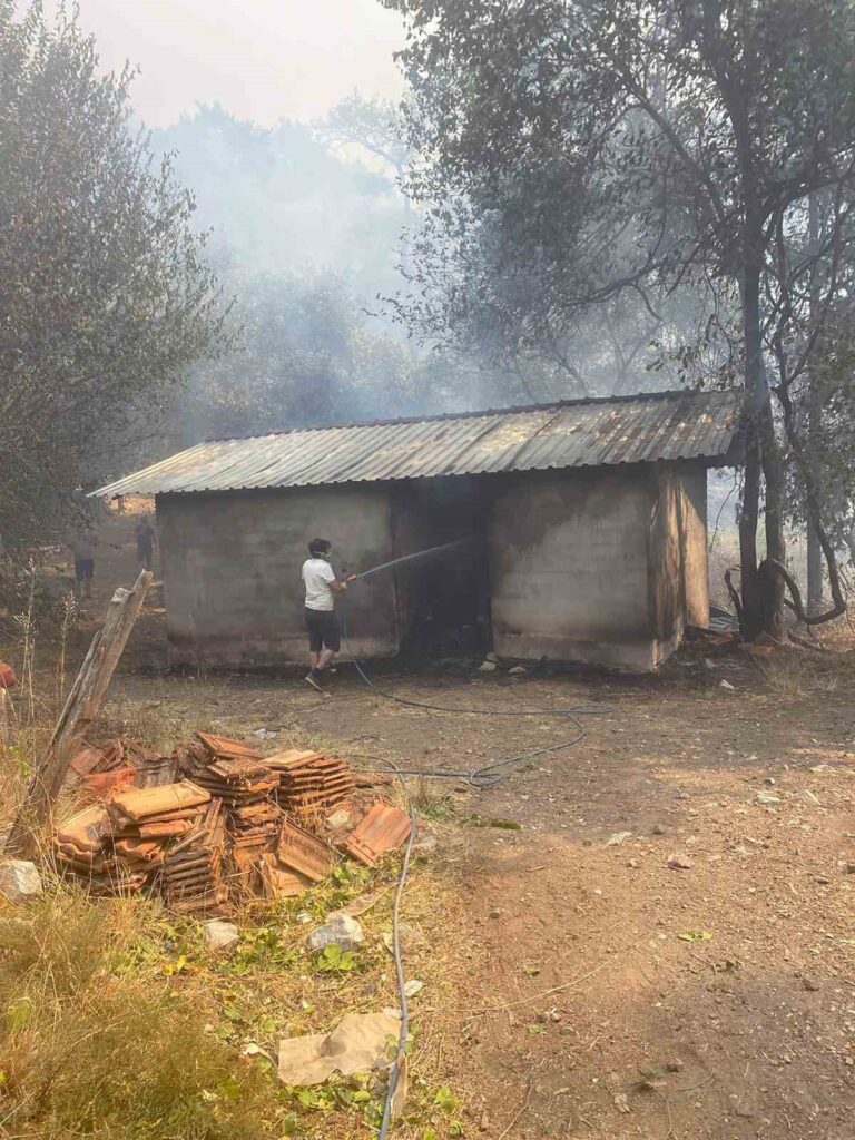 Köyceği̇z Yangınında Alevler Bi̇nalara Sıçradı
