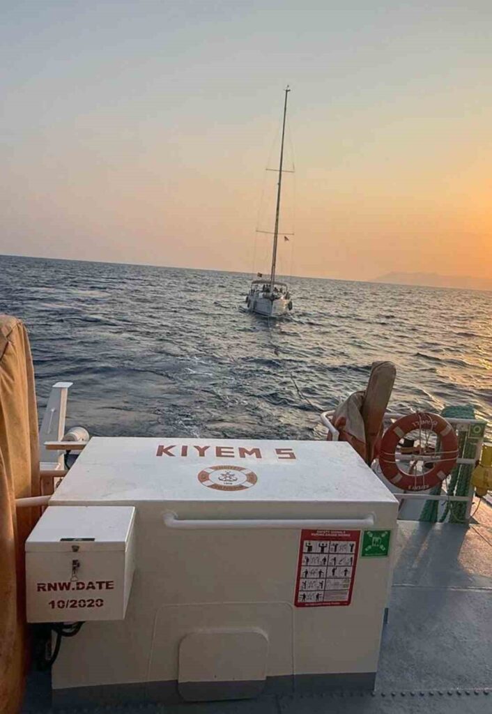 Maki̇ne Arızası Nedeni̇yle Sürüklenen Tekne Kurtarıldı