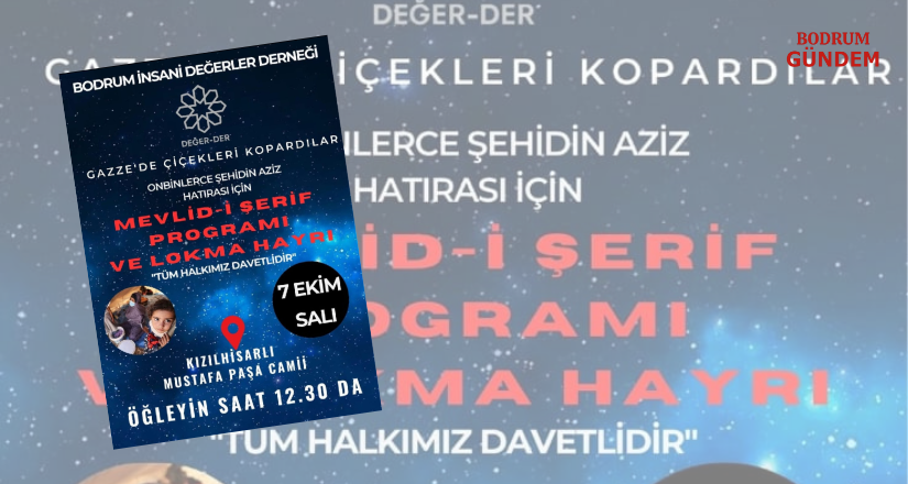 Bodrum’da Gazze Şehitleri İçin Mevlid
