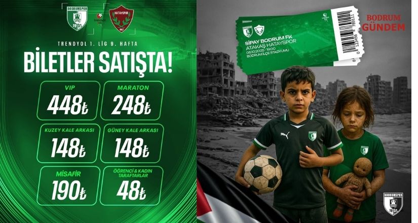 Hatayspor Maçı Geliri Gazze’ye Bağışlanacak
