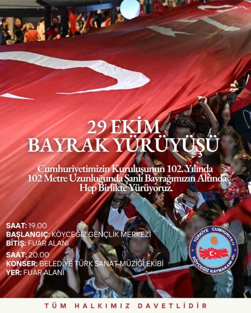 Köyceği̇zde Vatandaşlar 29 Eki̇m Bayrak Yürüyüşüne Davet Edi̇ldi̇